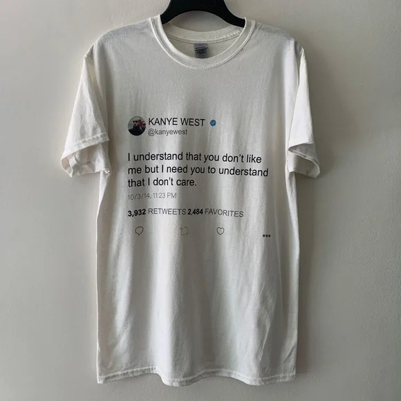 Kanye West Tweet Shirt Unisex Size M - Picture 2 of 4